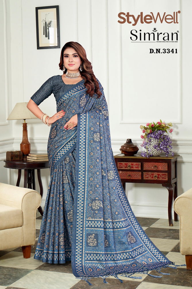 Simran By Stylewell Printed Daily Wear Sarees Wholesale Shop In Surat